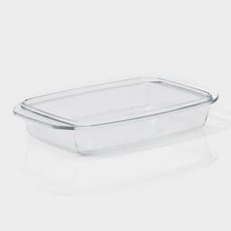 Кастрюля для запекания Доляна «Утятница», 2.9 л, 24.5×20.5×13.5 см, жаропрочное стекло, прозрачная