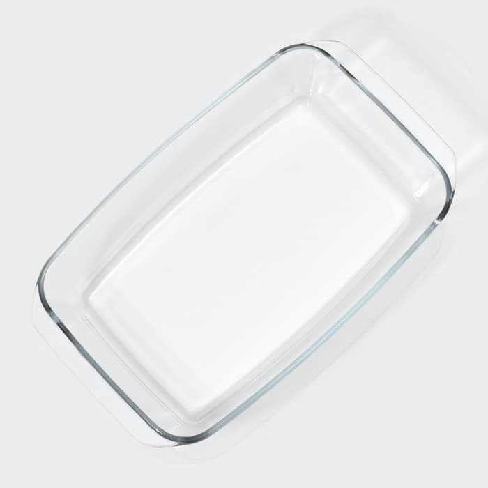 Кастрюля для запекания Доляна «Утятница», 2.9 л, 24.5×20.5×13.5 см, жаропрочное стекло, прозрачная