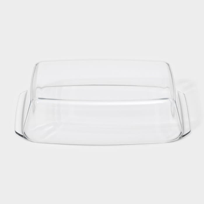 Кастрюля для запекания Доляна «Утятница», 2.9 л, 24.5×20.5×13.5 см, жаропрочное стекло, прозрачная