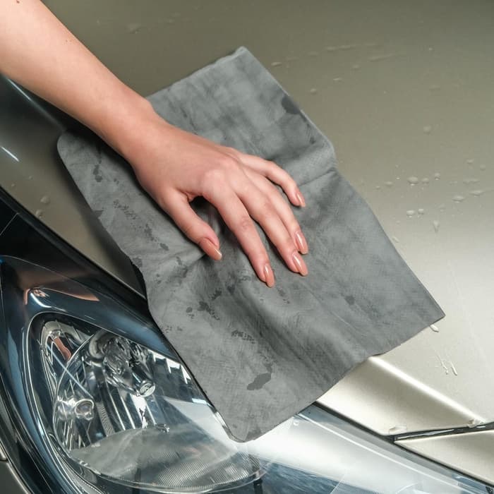 Замша протирочная Cartage, 43×32 см, в тубе, серая