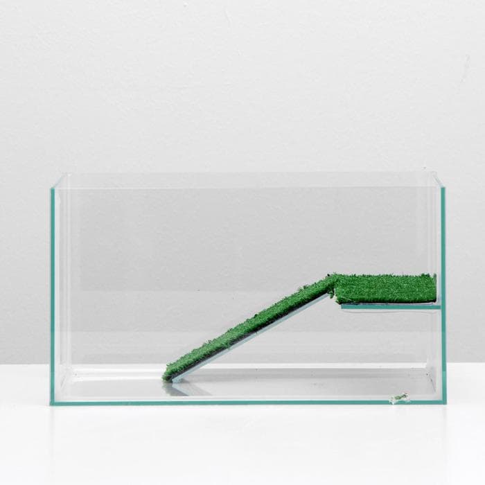 Террариум для черепах 25 л, без крышки с полкой и лесенкой, 40×29×22 см