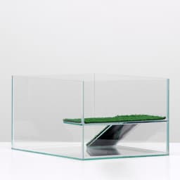 Террариум для черепах 25 л, без крышки с полкой и лесенкой, 40×29×22 см