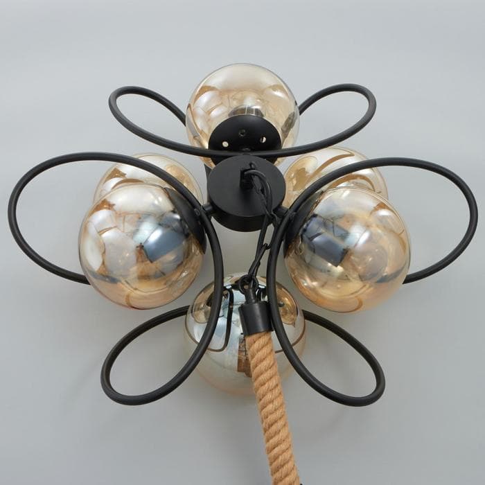 Люстра 85220/6 E27 40 Вт черный 52×52×53-83 см BayerLux