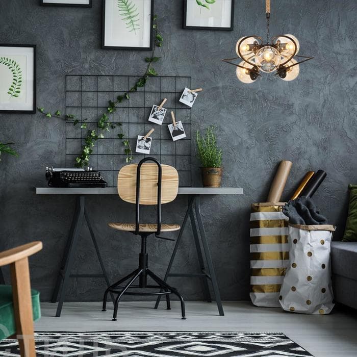 Люстра 85220/6 E27 40 Вт черный 52×52×53-83 см BayerLux