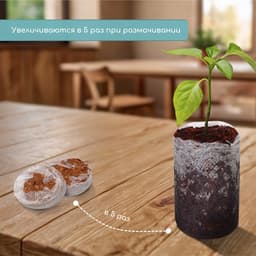 Таблетки кокосовые, для рассады, d=4 см, с оболочкой, набор 6 шт., Greengo