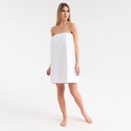 Полотенце - килт банное махровое «Экономь и Я. Парео», 68×150 см, 100% хлопок с AIRO, 320 г/м², белое