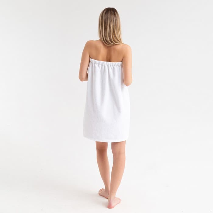 Полотенце - килт банное махровое «Экономь и Я. Парео», 68×150 см, 100% хлопок с AIRO, 320 г/м², белое