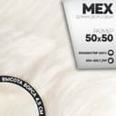 Ткань для рукоделия, мех длинноворсовый на трикотажной основе, белая, лоскут 50×50 см