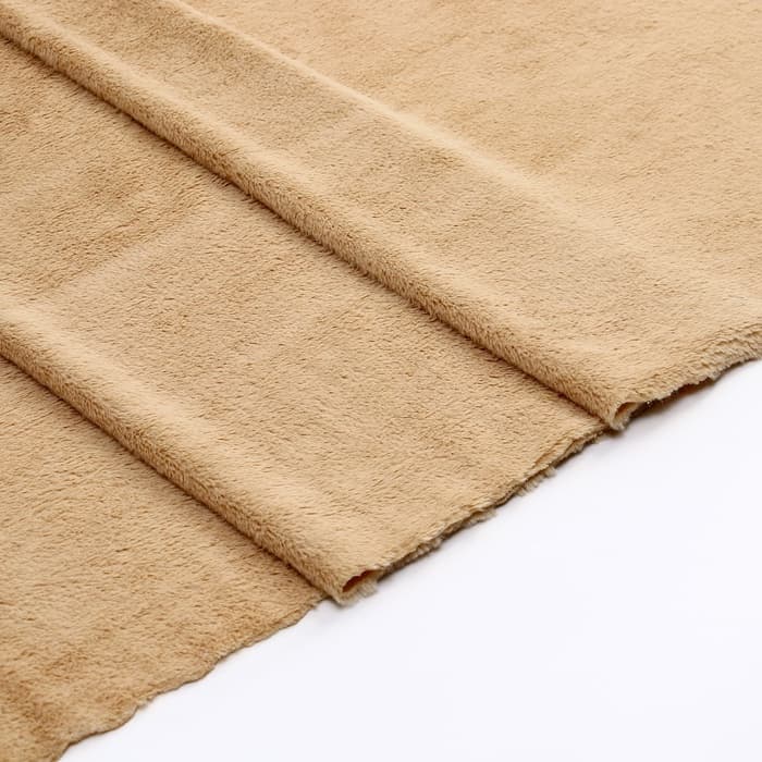 Ткань для рукоделия, мех, светло-коричневая, лоскут 50×50 см