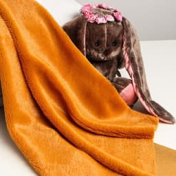 Ткань для рукоделия, мех, рыже-коричневая, лоскут 50×50 см