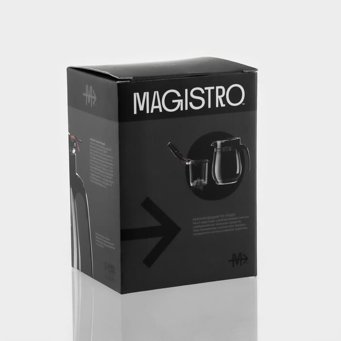 Чайник заварочный гунфу Magistro «Мехико», 500 мл, пластиковое сито, боросиликатное стекло, прозрачный