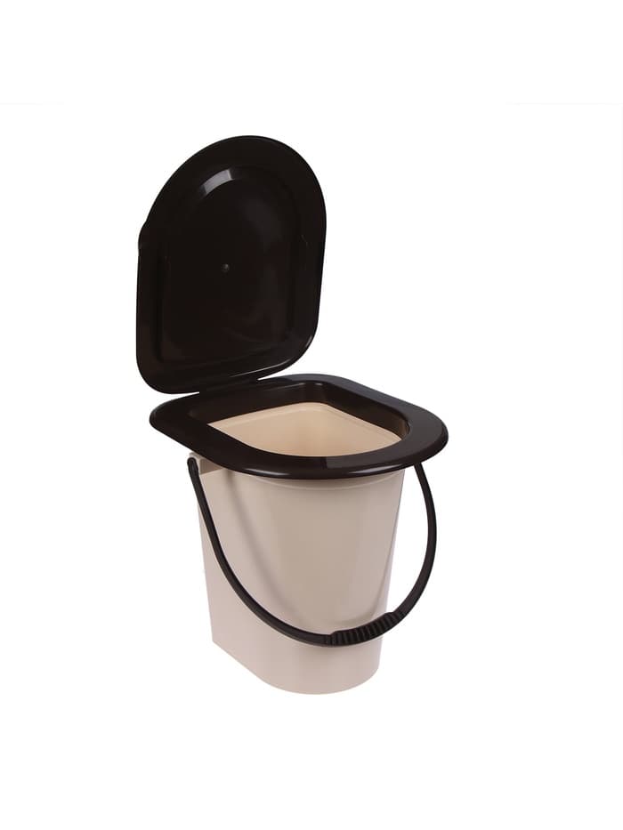 Ведро - туалет, h=40 см, 17 л, съёмный стульчак, бежевое
