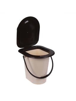 Ведро - туалет, h=40 см, 17 л, съёмный стульчак, бежевое