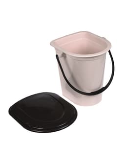 Ведро - туалет, h=40 см, 17 л, съёмный стульчак, бежевое