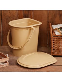 Ведро - туалет, h=40 см, 17 л, съёмный стульчак, бежевое