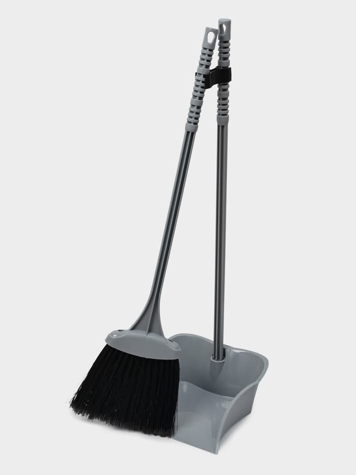 Веник с совком Альтернатива «Комфорт», пластик, МИКС