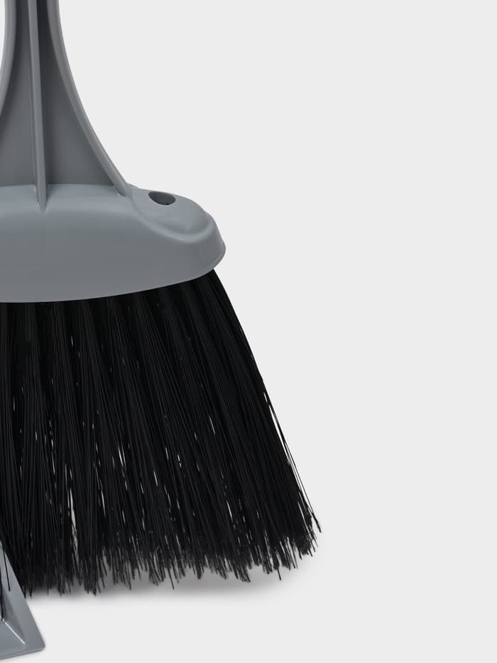 Веник с совком Альтернатива «Комфорт», пластик, МИКС