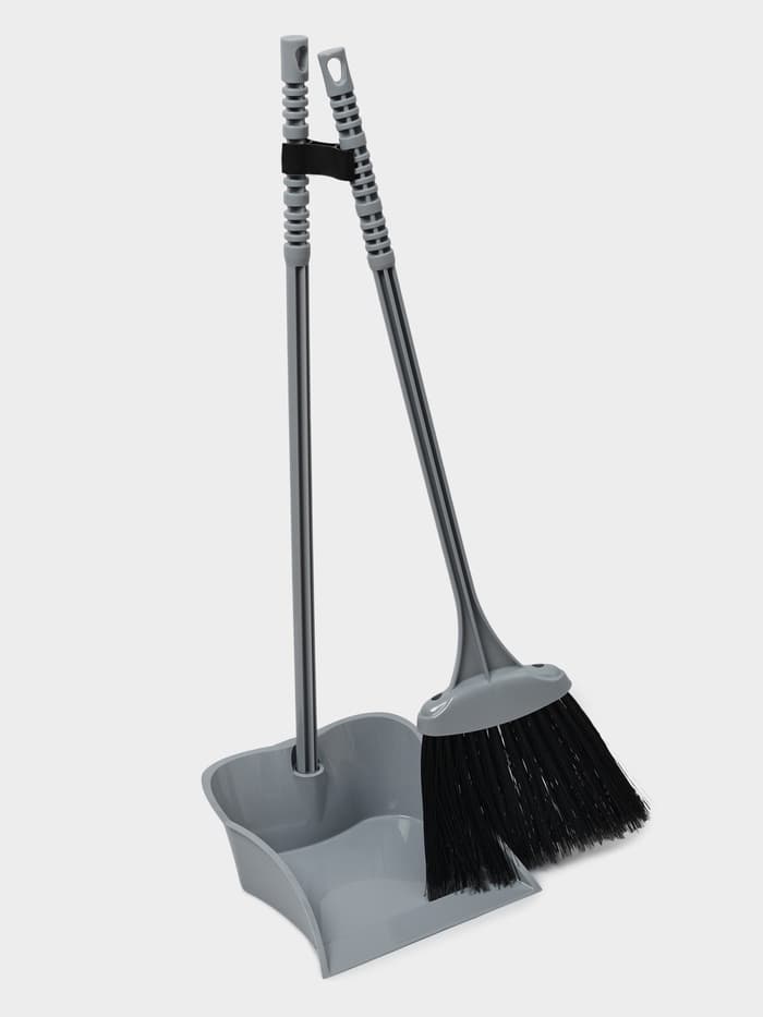Веник с совком Альтернатива «Комфорт», пластик, МИКС