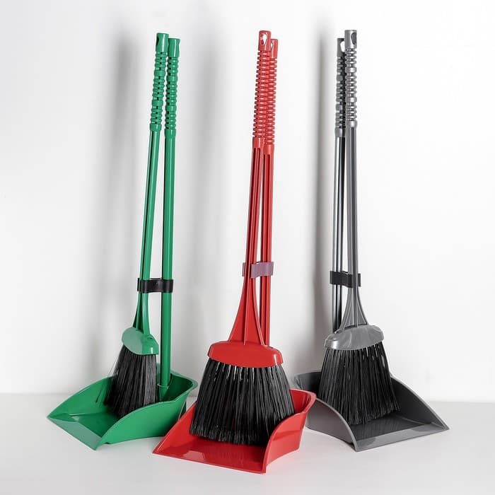 Веник с совком Альтернатива «Комфорт», пластик, МИКС