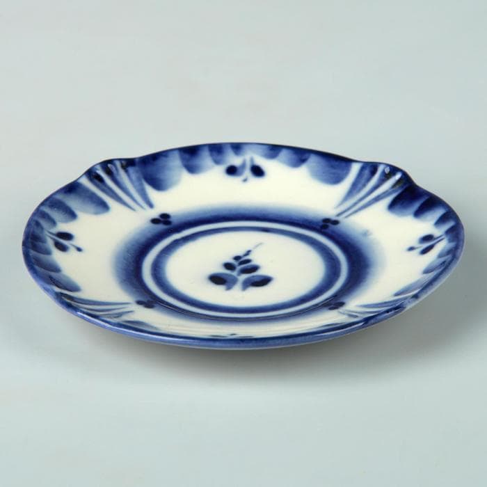 Блюдце фарфоровое «Силуэт», 9×9×1 см, гжель