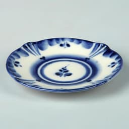 Блюдце фарфоровое «Силуэт», 9×9×1 см, гжель