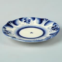 Блюдце фарфоровое «Силуэт», 9×9×1 см, гжель