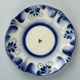 Блюдце фарфоровое «Силуэт», 9×9×1 см, гжель