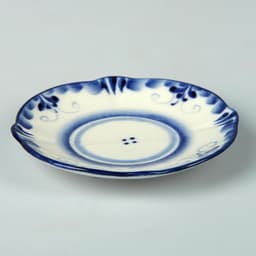 Блюдце фарфоровое «Силуэт», 9×9×1 см, гжель