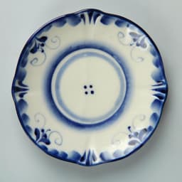 Блюдце фарфоровое «Силуэт», 9×9×1 см, гжель