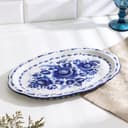 Поднос фарфор гжель «Силуэт», 33.5×22×2 см