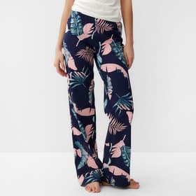 Брюки домашние прямые женские KAFTAN Tropical dream, размер 40-42, синие