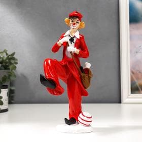 Фигурка полистоун «Клоун с мячом и сумкой», 25.5×9.5×12 см