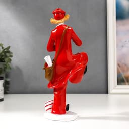 Фигурка полистоун «Клоун с мячом и сумкой», 25.5×9.5×12 см