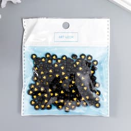 Набор бусин для рукоделия и плетения «Арт Узор. Золотое сердце на круге», 20 г, пластик, 0.7×0.7×0.4 см