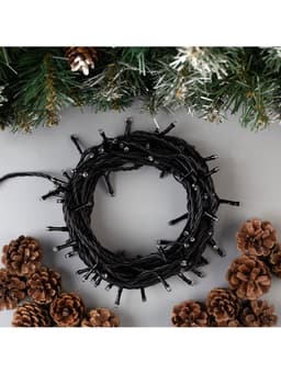 Гирлянда «Нить» 10 м, IP44, тёмная нить, 100 LED, свечение мульти, 8 режимов, 220 В