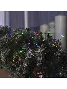 Гирлянда «Нить» 10 м, IP44, тёмная нить, 100 LED, свечение мульти, 8 режимов, 220 В