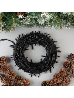 Гирлянда «Нить» 20 м, IP44, тёмная нить, 200 LED, свечение мульти, 8 режимов, 220 В