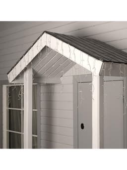 Гирлянда «Бахрома» 4×0.6 м, IP44, прозрачная нить, 180 LED, свечение белое, 8 режимов, 220 В