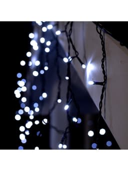 Гирлянда «Бахрома» 4×0.6 м, IP44, тёмная нить, 180 LED, свечение белое, 8 режимов, 220 В