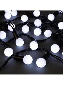 Гирлянда «Нить» 20 м с насадками «Шарики 1.5 см», IP44, тёмная нить, 200 LED, свечение белое, 8 режимов, 220 В