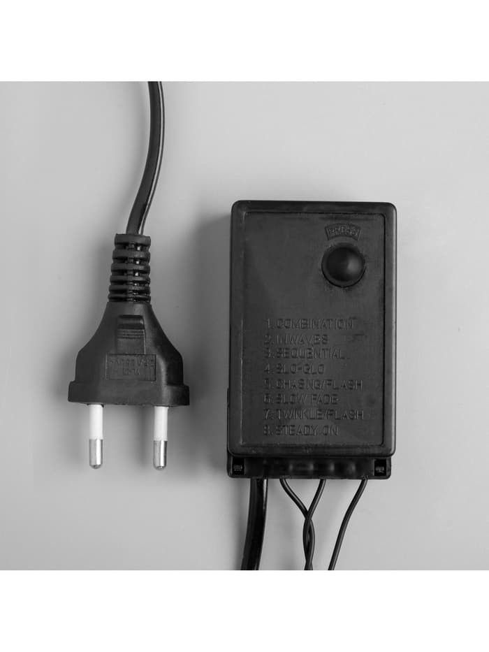 Гирлянда «Нить» 20 м с насадками «Шарики 1.5 см», IP44, тёмная нить, 200 LED, свечение синее, 8 режимов, 220 В