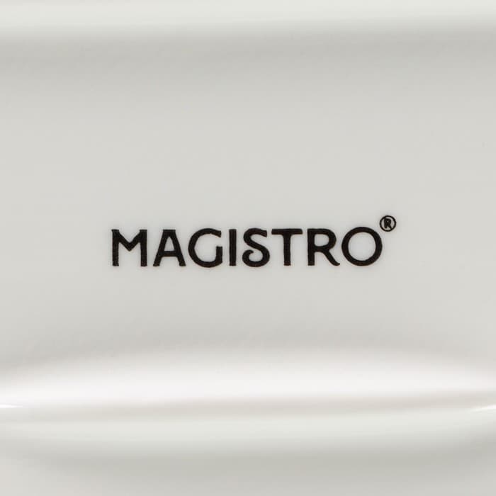 Блюдо для запекания прямоугольное Magistro «Бланш», 30×19 см, фарфор, белое