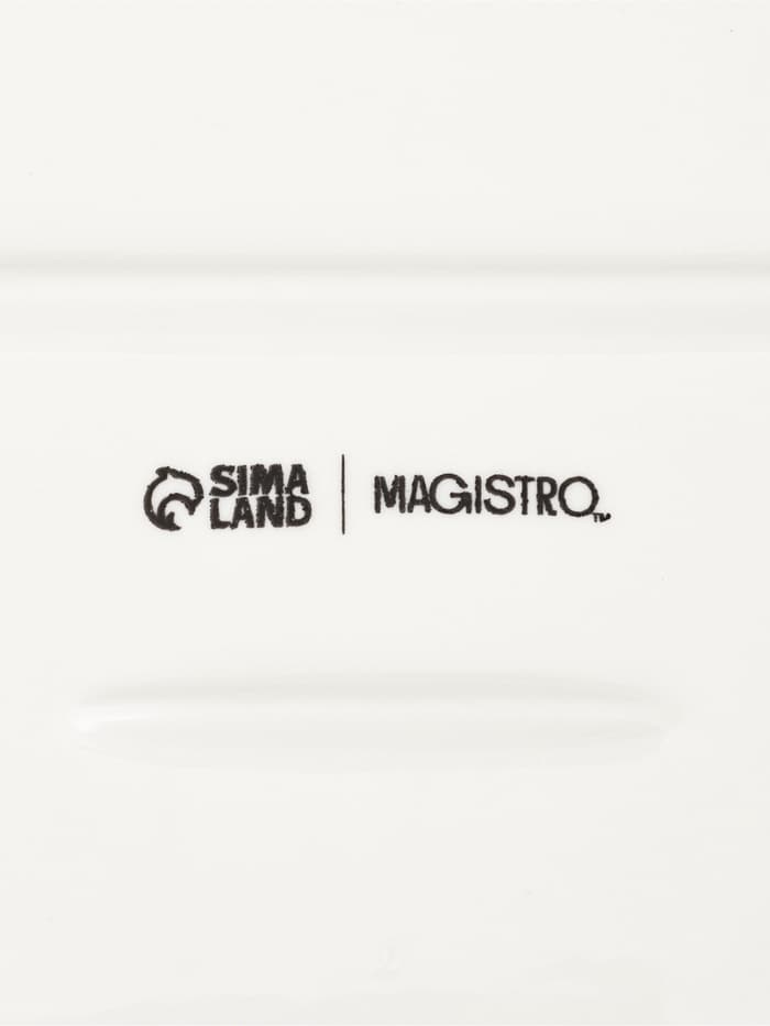 Блюдо для запекания прямоугольное Magistro «Бланш», 30×19 см, фарфор, белое