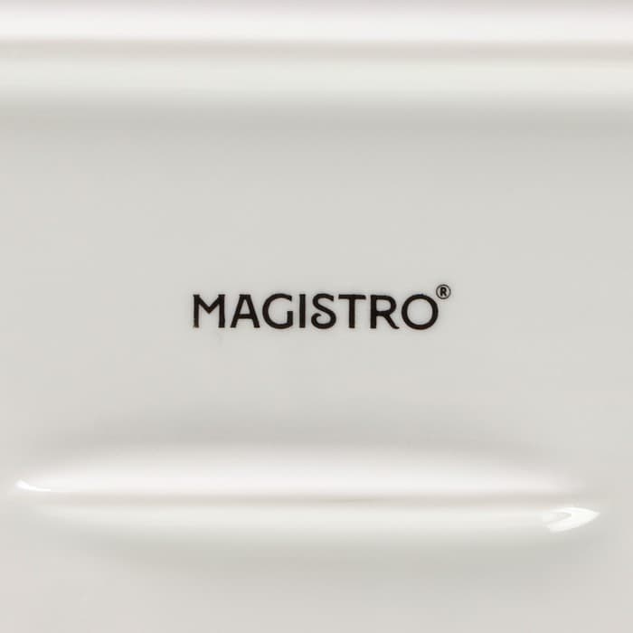 Блюдо для запекания Magistro «Бланш», 35.5×22 см, фарфор, белое