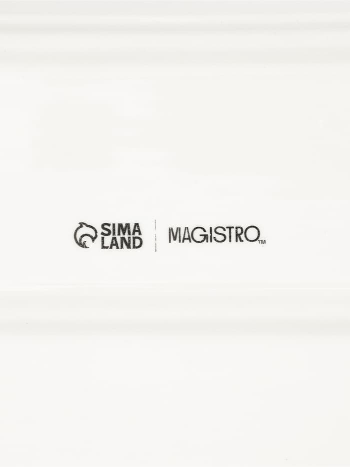 Блюдо для запекания Magistro «Бланш», 35.5×22 см, фарфор, белое