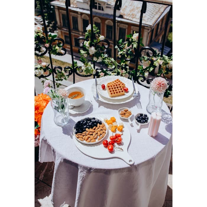 Блюдо для подачи Magistro «Гриль Бланш», d=30.5 см, фарфор, белое