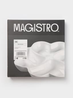 Менажница Magistro «Сердца Бланш», d=30 см, 4 ячейки, фарфор, белая