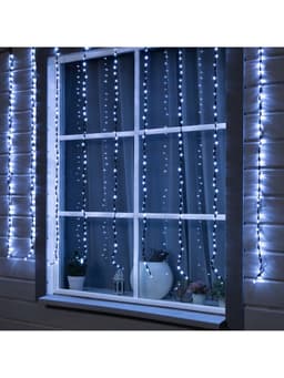 Гирлянда «Водопад» 2×1.5 м, IP44, тёмная нить, 400 LED, свечение белое, 8 режимов, 220 В