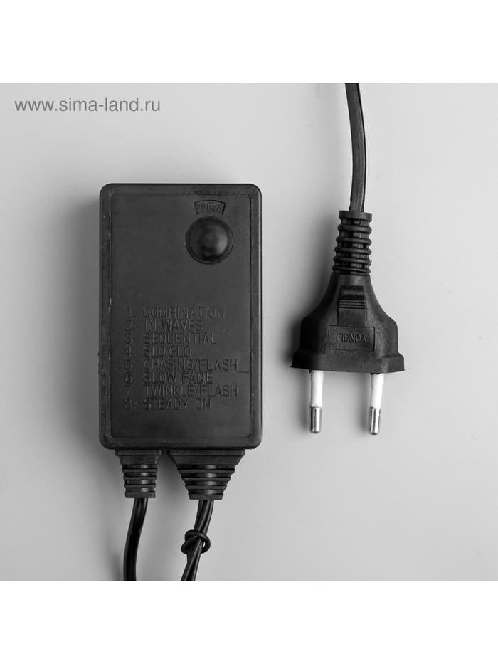 Гирлянда «Водопад» 2×1.5 м, IP44, тёмная нить, 400 LED, свечение синее, 8 режимов, 220 В