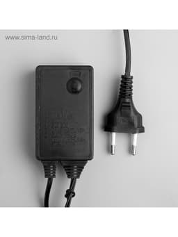 Гирлянда «Водопад» 2×1.5 м, IP44, тёмная нить, 400 LED, свечение синее, 8 режимов, 220 В